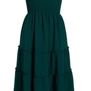 Hillhouse Green Crepe Nap Dress Size Small